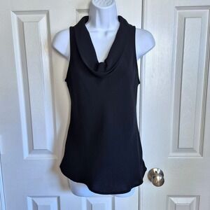 Vintage S.L. Fashions 90s black sleeveless cowl neck top womens small